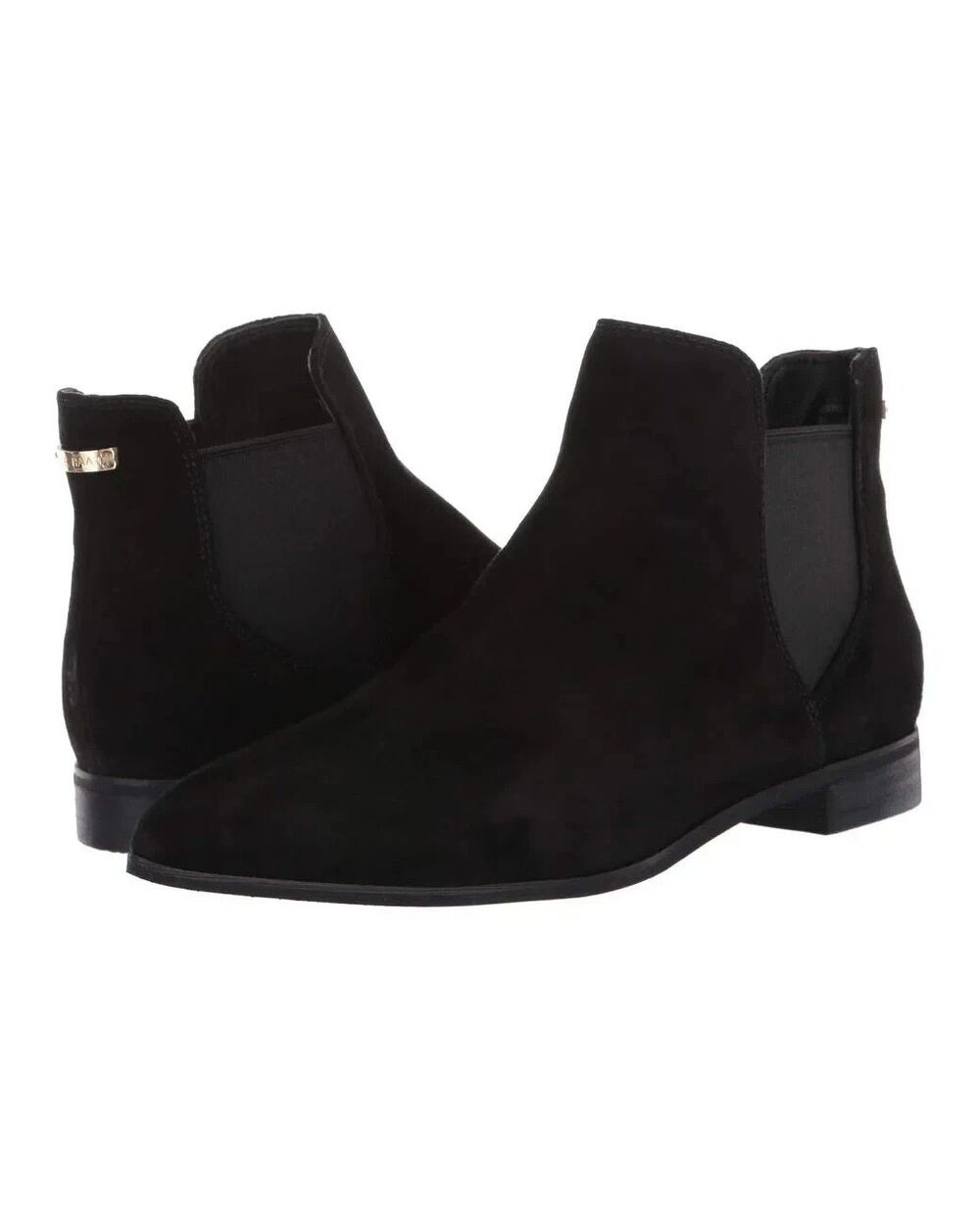 Cole Haan Grand.OS Black Suede Pointed Toe Chelsea Booties Women's sz8 NWOT